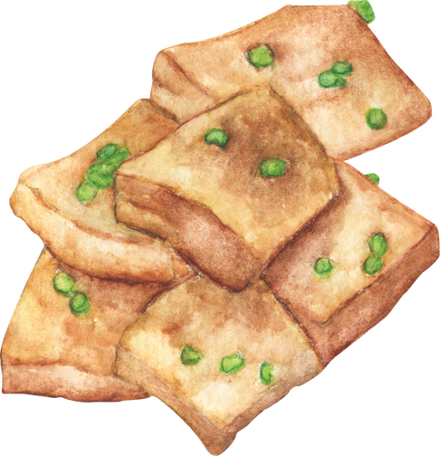 Watercolor Fried Tofu